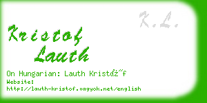 kristof lauth business card